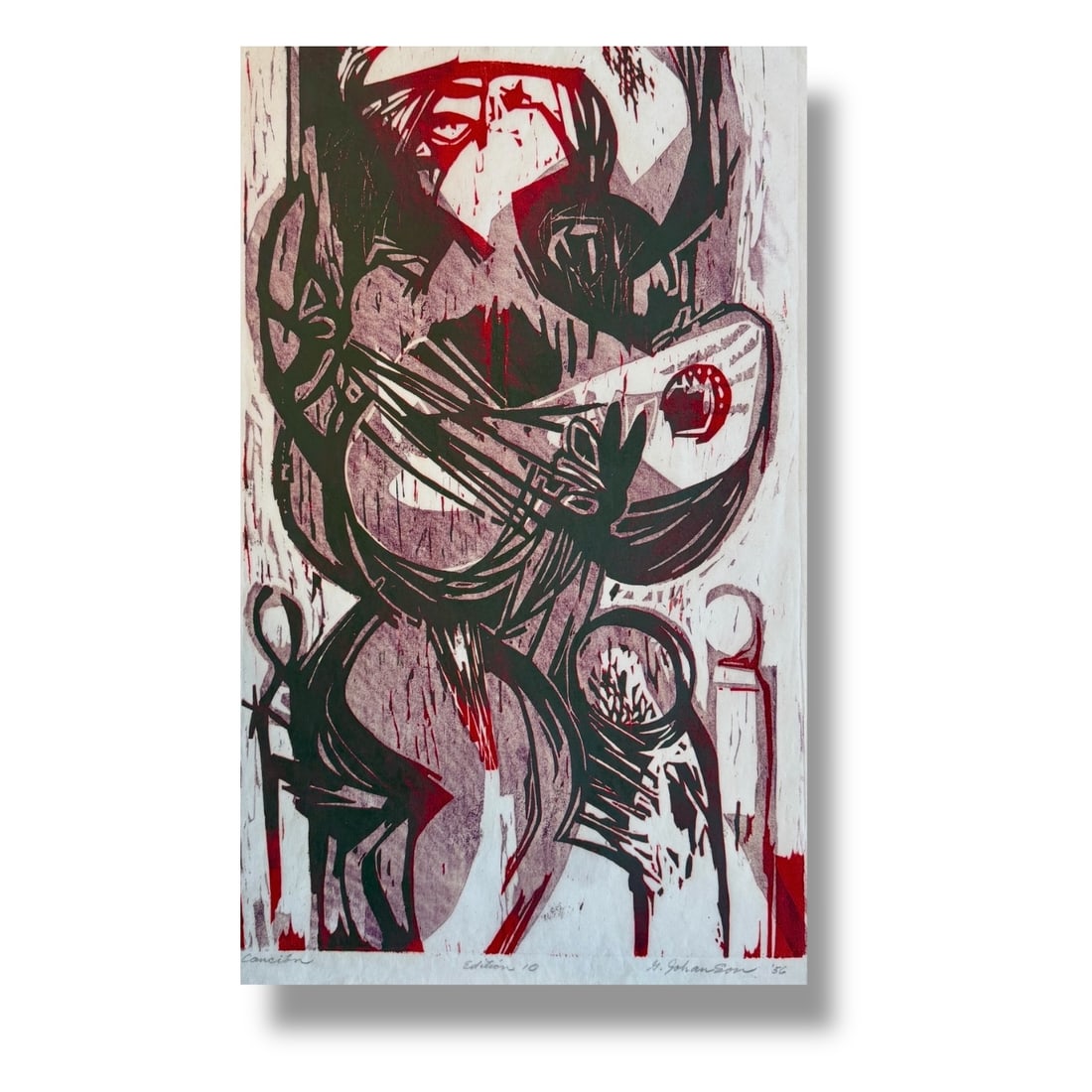 American 20th century 1956 Print "Cancion" by George Johanson (1928-2022) (1 of 3)