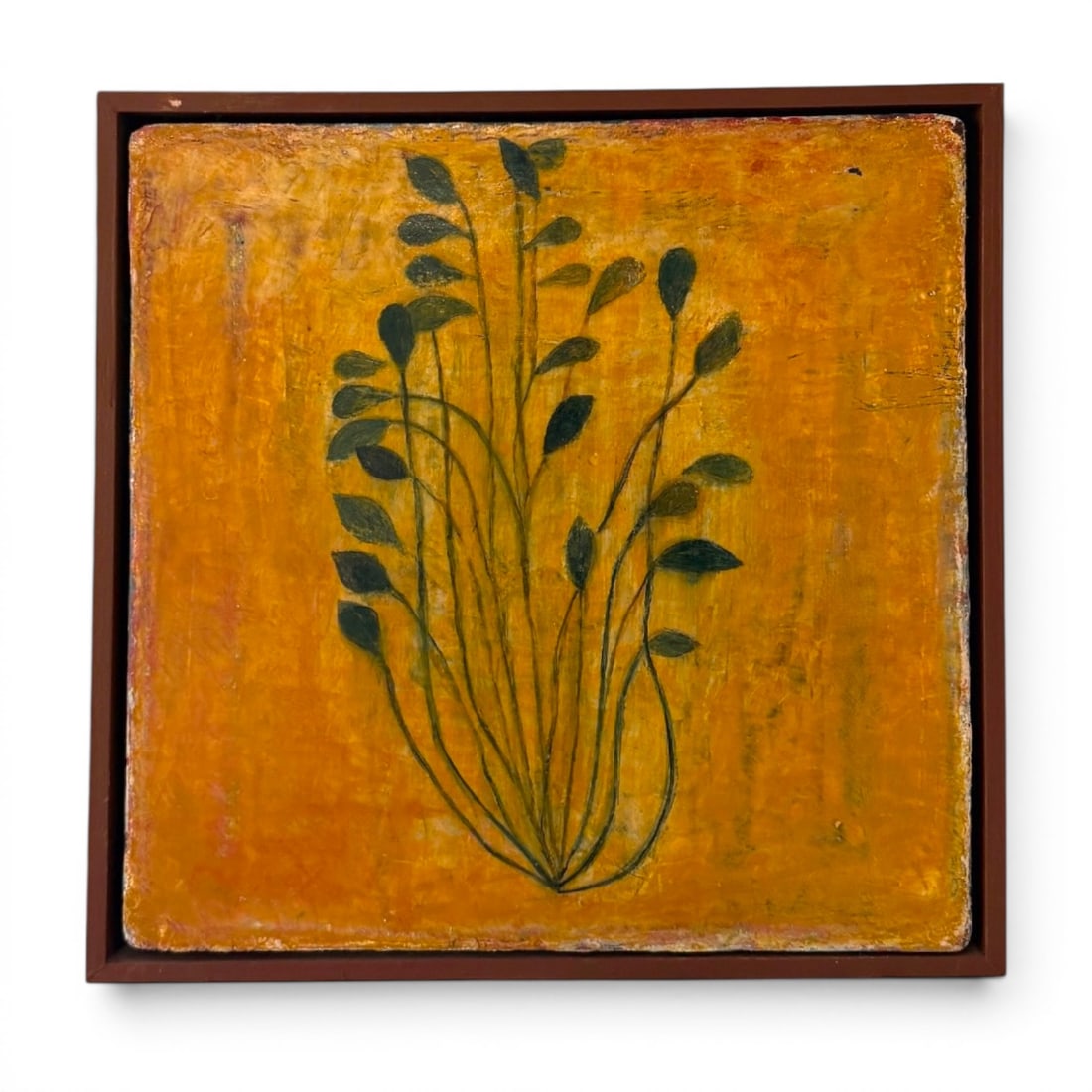 20th Century Weeds Painting Oil on Canvas by Artist Laura Nugent (1 of 5)