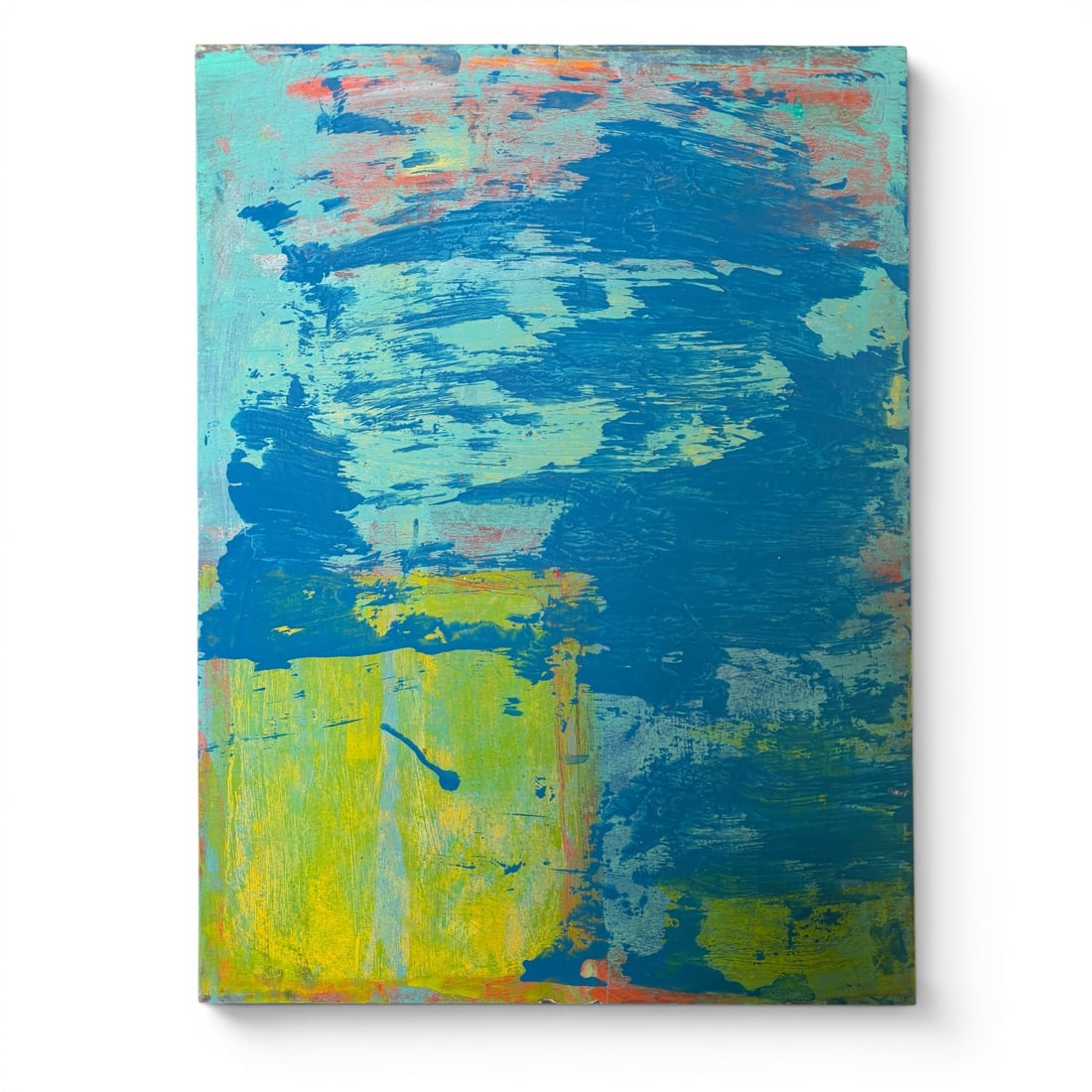 American 21st Century Abstract Expressionist Painting by Louis Lazzara (1959-2021): Orignal Paint on Paper abstract expressionist work by Louis Lazzara. Acquired directly from his estate. Measures 18" x 24" overall. very good vintage condition. Louis Lazzara (1959–2021) was a veter