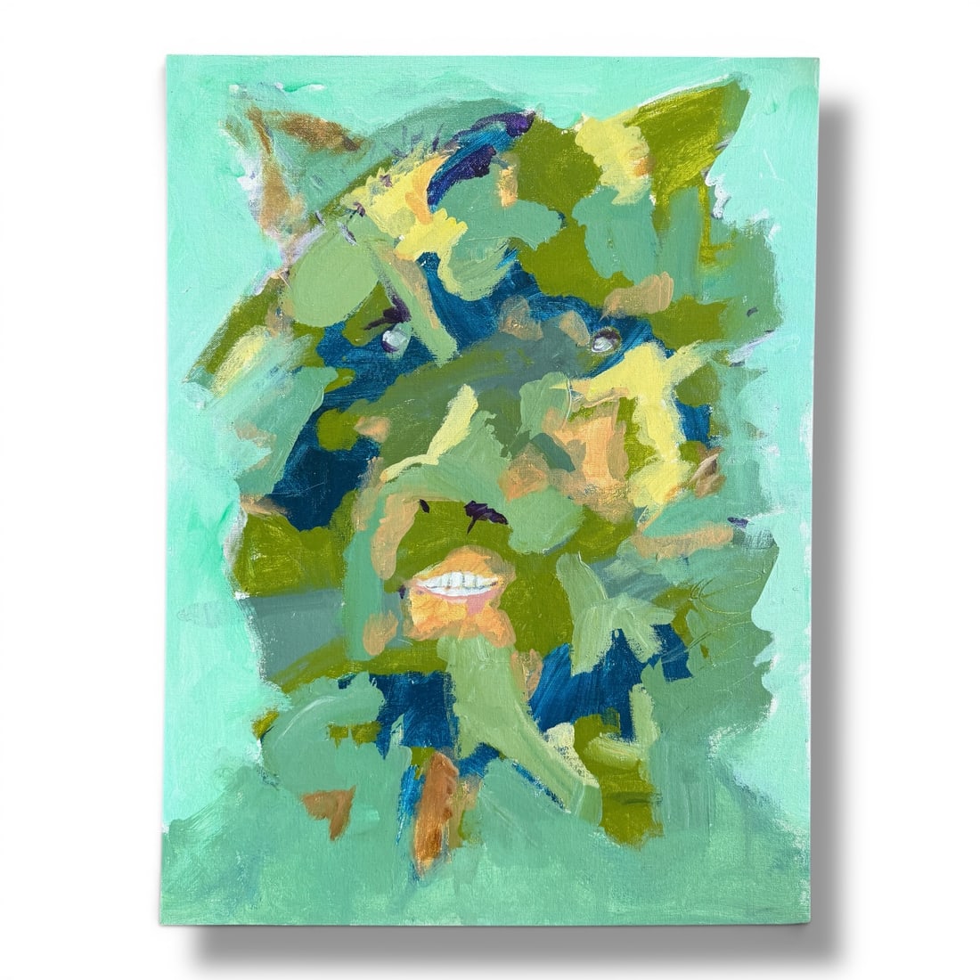 Abstract Portrait Painting on Canvas Board Artist Al Seneres (1 of 2)