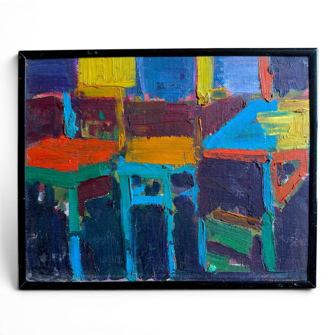 American 20th Century Abstract Oil on Canvas Board by Margie Lee (1950-2021) (1 of 2)
