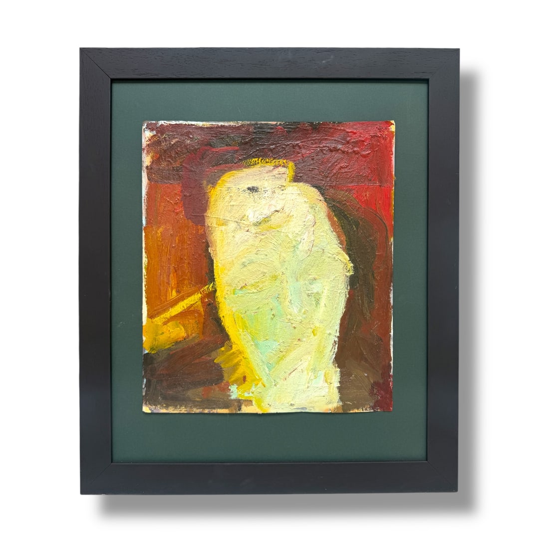 20th Century Oil on Paper American Artist David Hacker, "White Bird"Fframed (1 of 3)