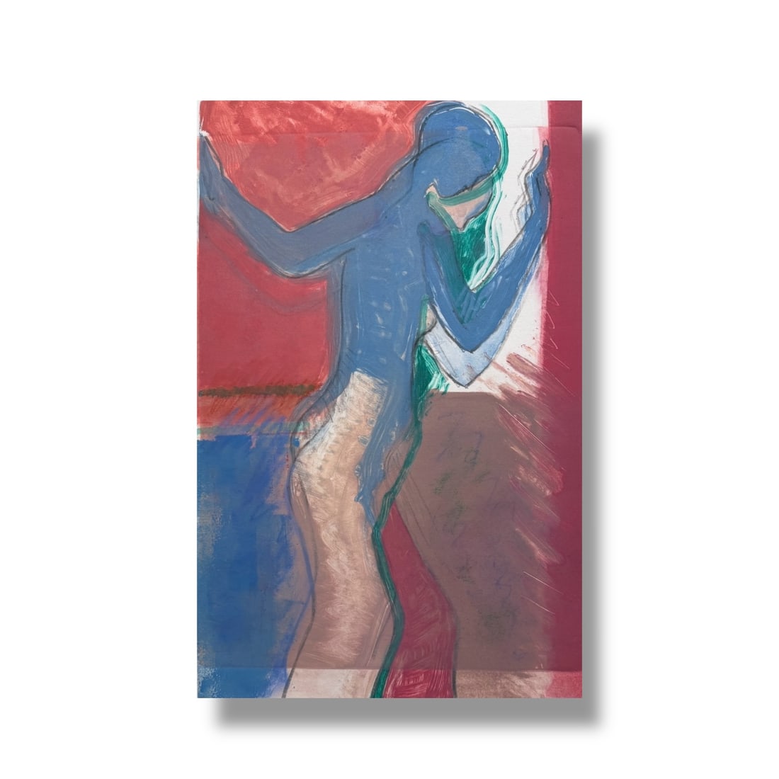 American 20th Century Abstract Monotype by Maryanne Meltzer (1922-2014) (1 of 2)
