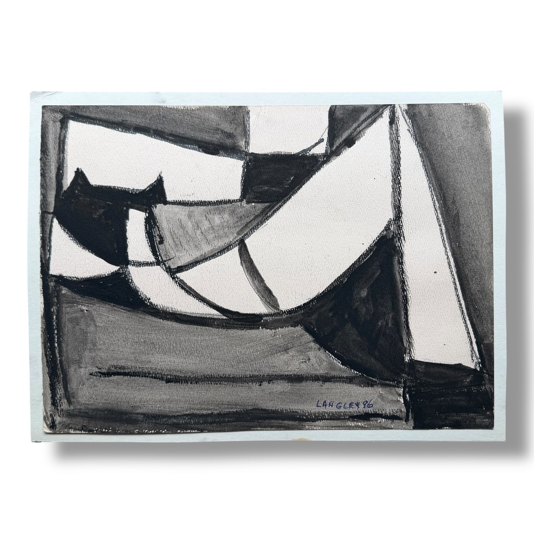 American 20th Century Abstract Expressionist Painting Katherine Langley (1920-2011) (1 of 2)