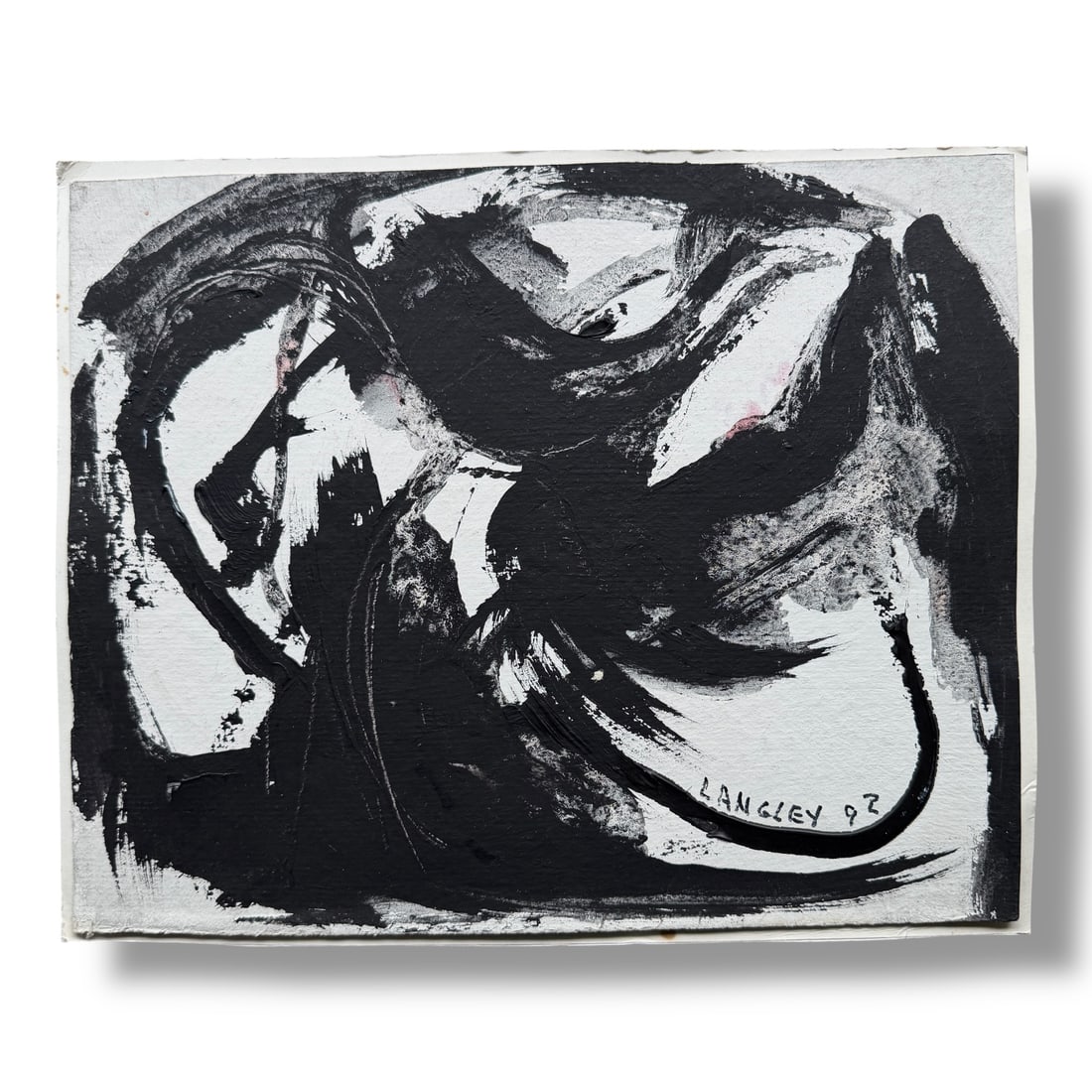 American 20th Century Abstract Expressionist Painting Katherine Langley (1920-2011) (1 of 2)