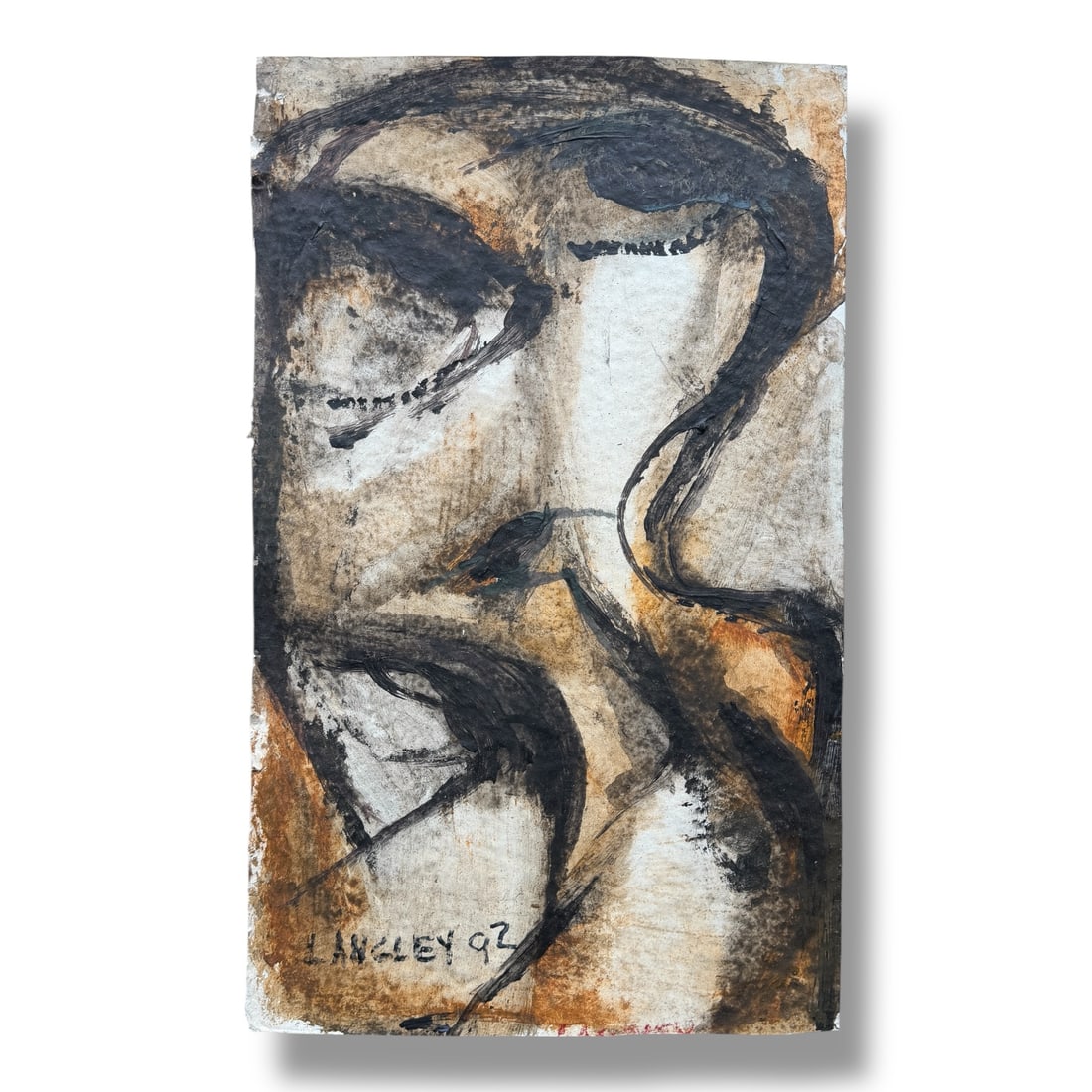 American 20th Century Abstract Expressionist Painting Katherine Langley (1920-2011) (1 of 2)