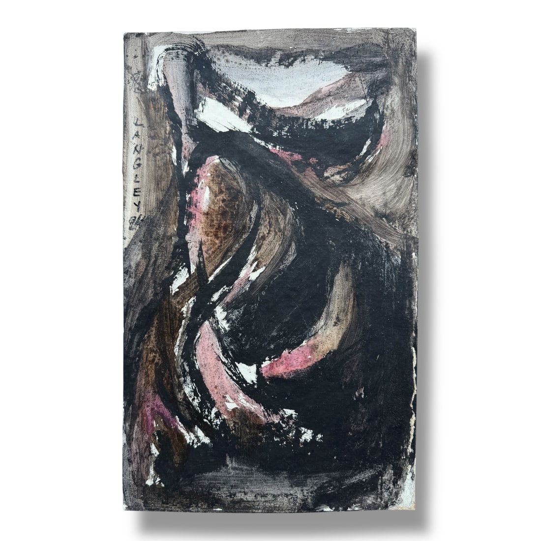 American 20th Century Abstract Expressionist Painting Katherine Langley (1920-2011) (1 of 2)