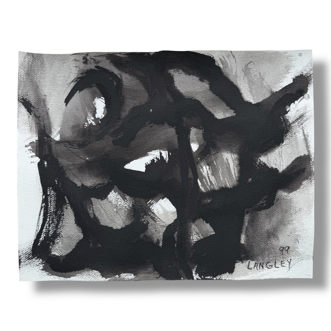 American 20th Century Abstract Expressionist Painting Katherine Langley (1920-2011) (1 of 2)