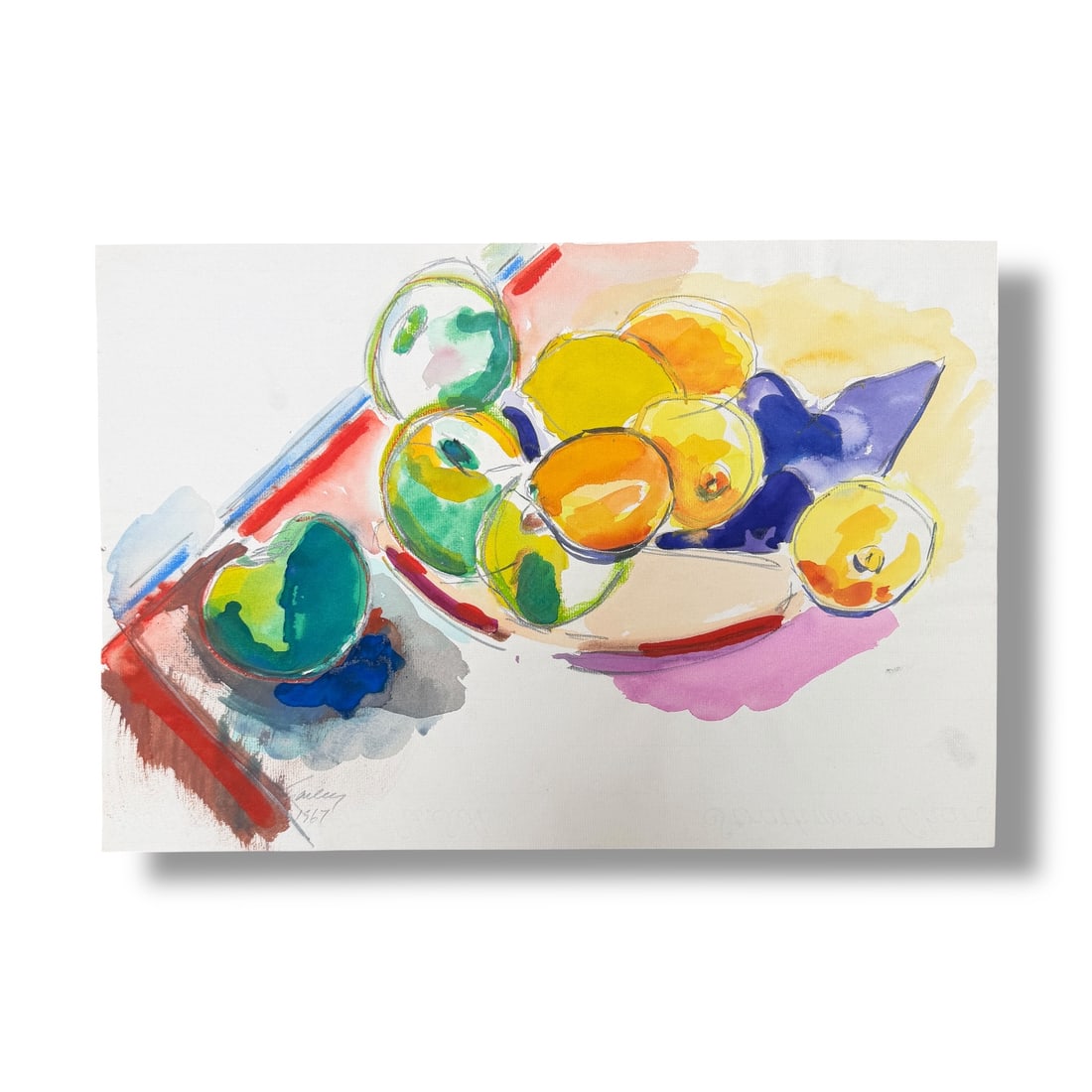 American 20th Century Paint on Paper Still Life by Harley Francis (1940-2017) (1 of 2)