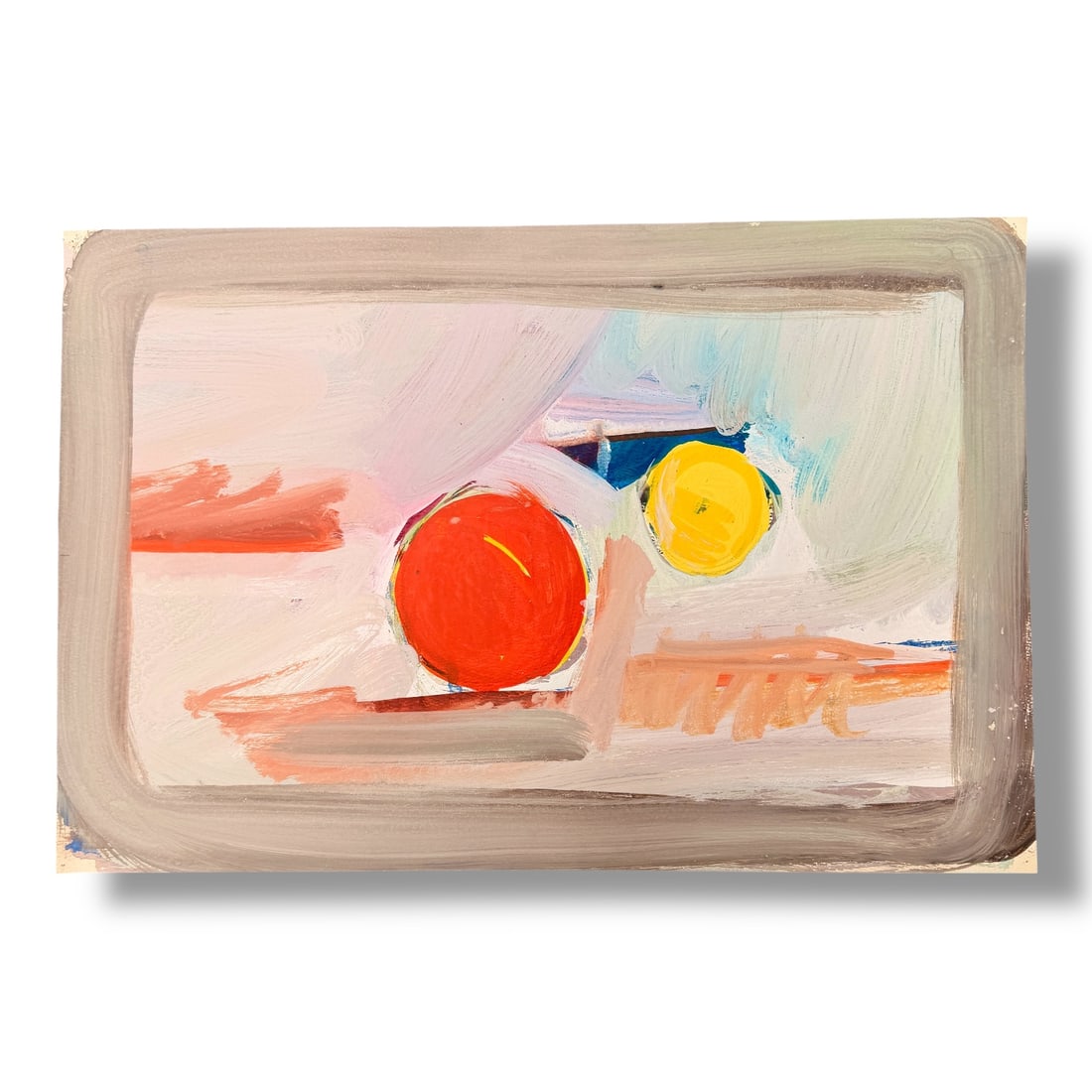 American 20th Century Paint on Paper Still Life by Harley Francis (1940-2017): Paint on paper still life composition by the artist Harley Francis (1940-2017) measuring 18" x 11" and in very good vintage condition, unsigned, acquired directly from the artists estate.
