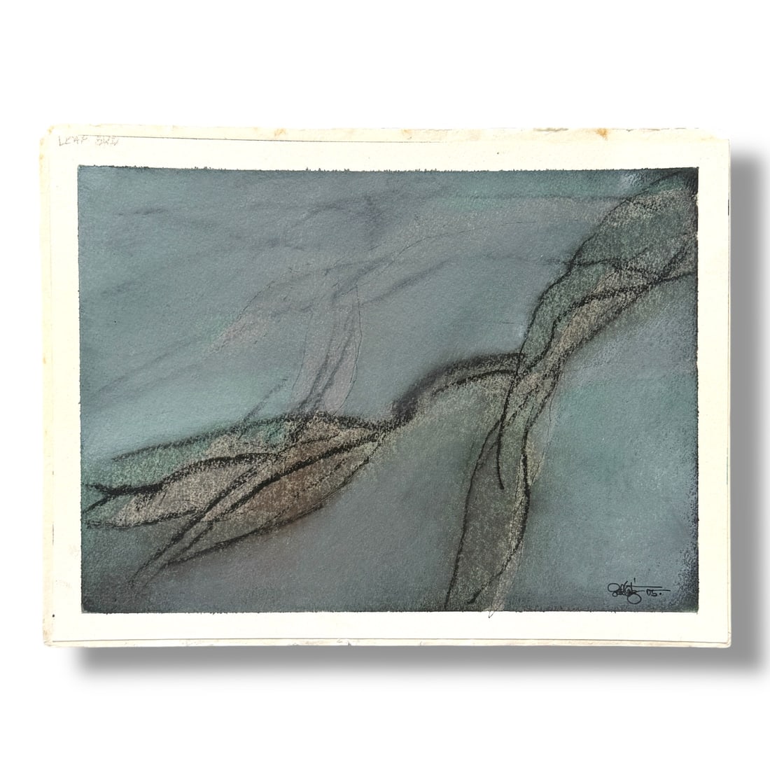 American 20th Century Ted Katz (b. 1937) Abstract Expressionist Paint on Paper: Ted Katz (b. 1937) paint on paper mounted to illustration board, acquired directly from the artist. Paint on sheet paper adhered to card stock. Artwork measures 10" x 7" and is in very good vintage co