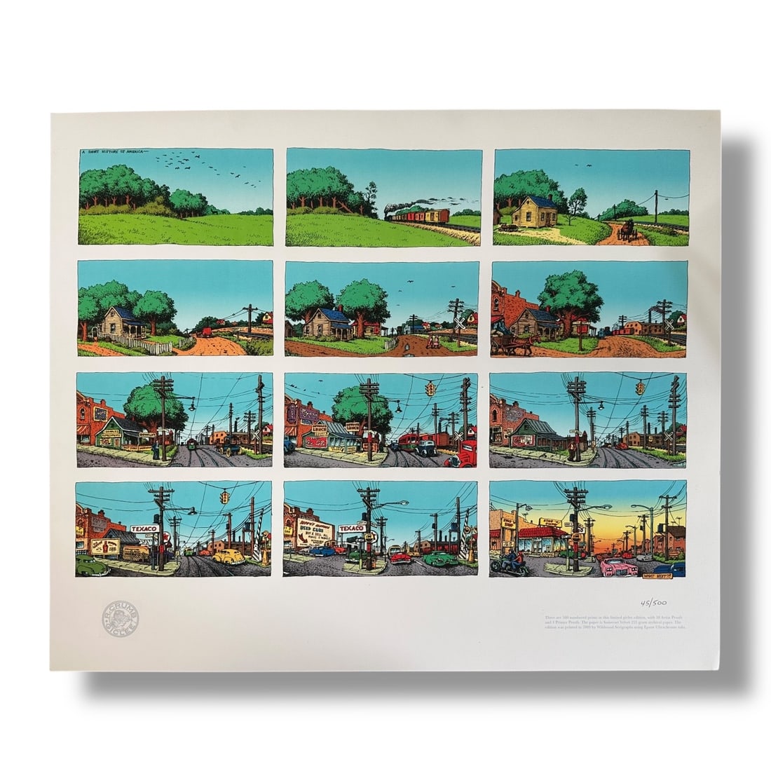 Robert Crumb (b.1943) Limited Edition Giclee 45/100 "Short History of America" (1 of 4)
