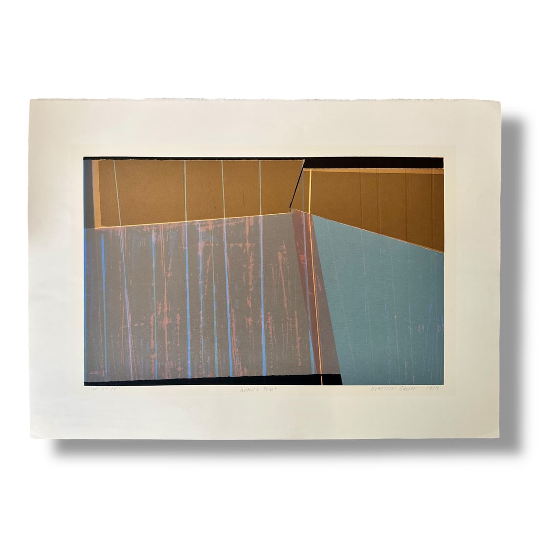 American 20th Century Modern Marlene Bauer Abstract Artist Proof Print 1979 (1 of 2)