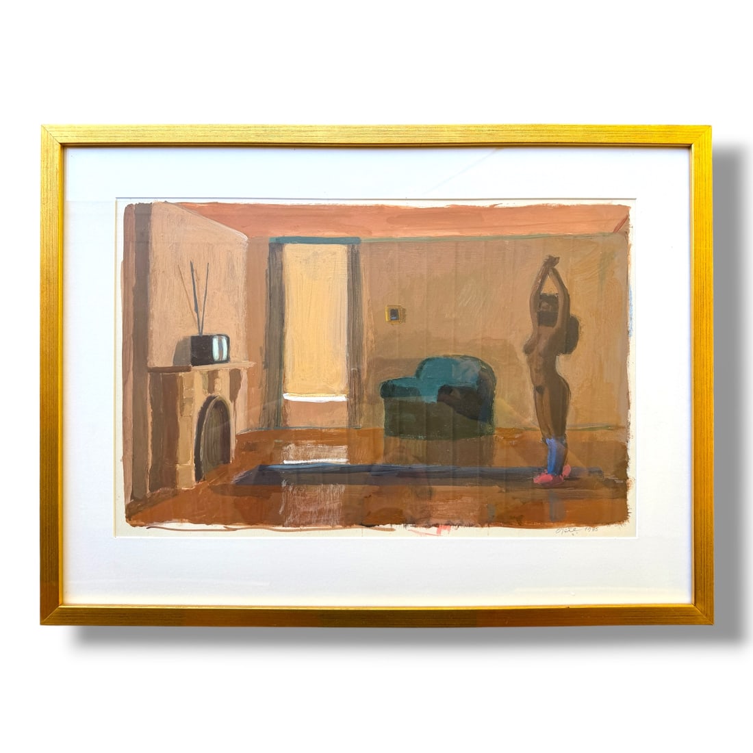 American 20th Century Figurative Painting by John Mart Opie (b.1936) Framed (1 of 6)