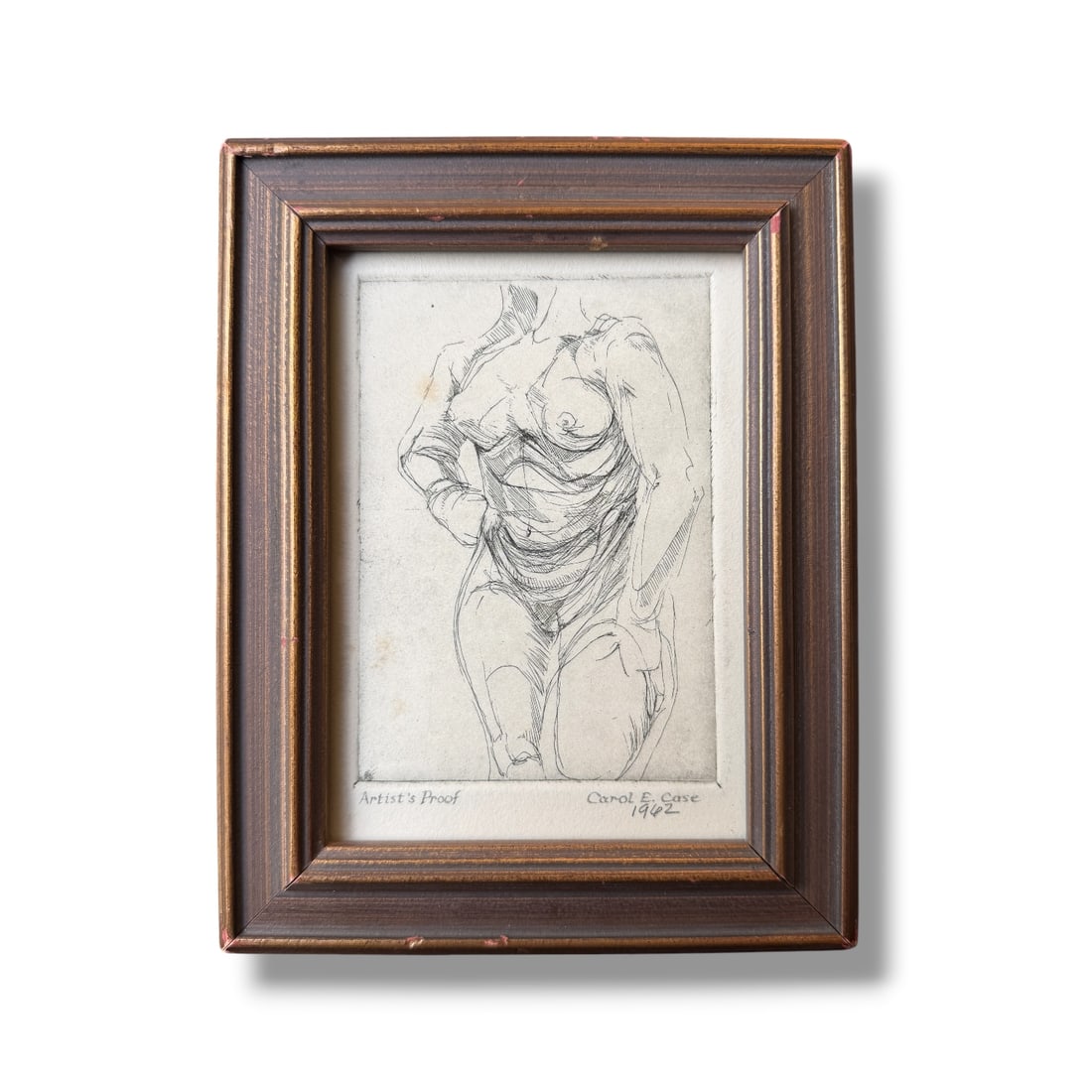 American 20th Century 1962 AP Etching by New York Artist Carol Case Siracuse (1 of 1)