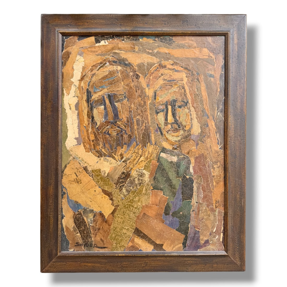American 20th Century Framed Mixed Media Collage Amanda Tester Snyder 1950s (1 of 4)