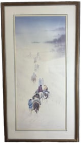 Donald Vann "Trail Of Tears" Framed & Matted Watercolor Painting