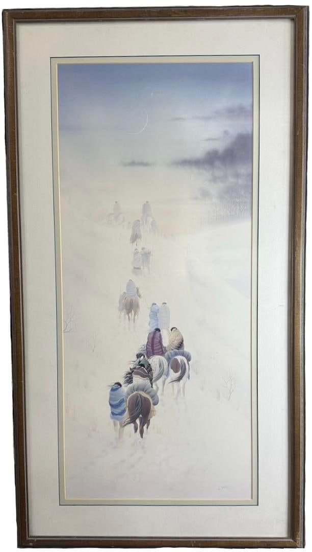 Donald Vann "Trail Of Tears" Framed & Matted Watercolor Painting (1 of 7)