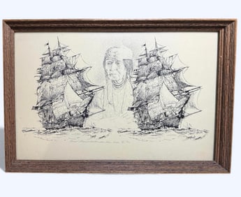 Nathan Olney 12/50 1973 Original Yakima 1820s Indian "Great Grandmother Saw Them Come"