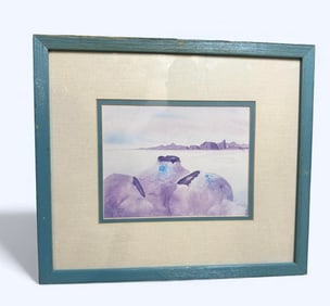 Gerry Niskern Watercolor Painting Original Professionally Framed