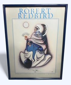 Robert Redbird Adagio Galleries Framed Poster 1985 Professionally Framed 29.5"x23"