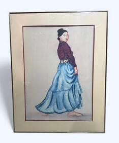 RC Gorman"Sister Rose" 36"x28" Print Professionally Matted & Framed