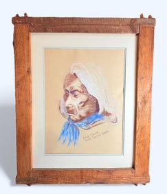 Artist Karen '74 Red Cloud Chief, Oglala Sioux Pastel 27"x33.5"