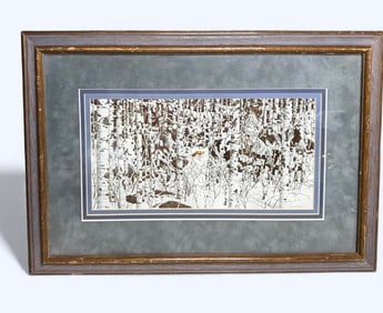 Bev Doolittle "Woodland Encounter" Lithograph Limited Edition Professionally Matted & Framed