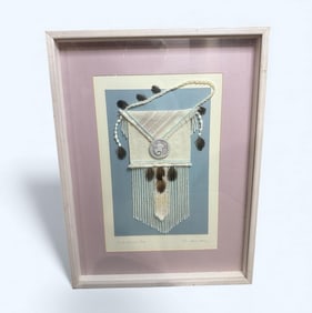 Tori Garretson "Good Medicine Bag" Original Piece Signed by Artist Professionally Framed