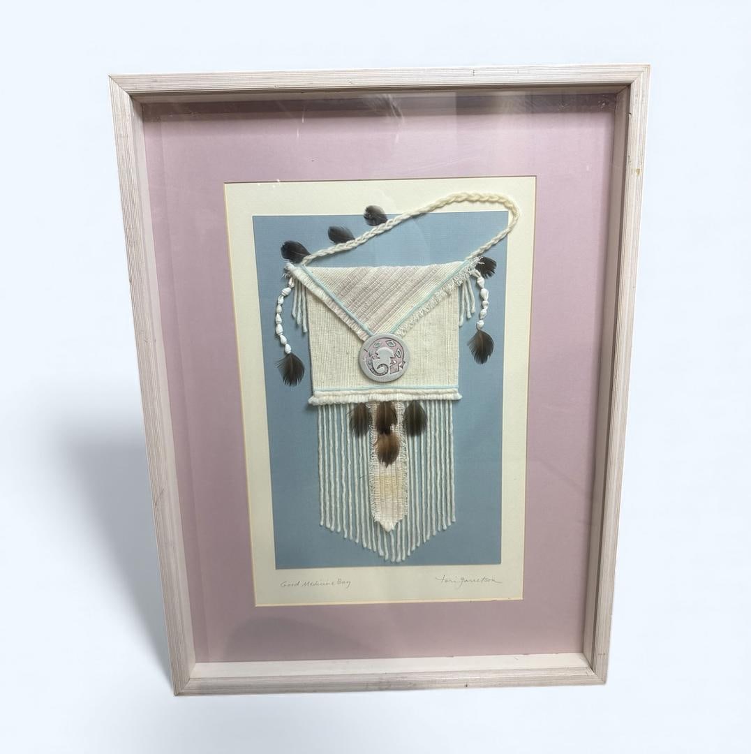 Tori Garretson "Good Medicine Bag" Original Piece Signed by Artist Professionally Framed (1 of 7)