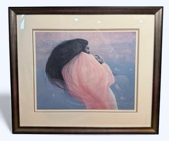 Frank Howell "Summer Gilds the River Rose" Rare Gallery Lithograph Professionally Framed & Matted