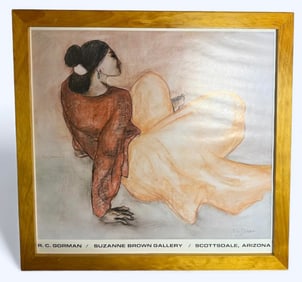 RC Gorman "Sue-Buh" Suzanne Brown Gallery Scottsdale Arizona Gallery Poster Professionally Framed