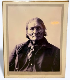 "Geronimo" Apache Indian Chief Metal Print by Frank Rinehart Vintage Poster Printed in Korea