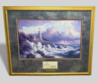 "Conquering The Storms" Thomas Kinkade Limited Edition Gallery Lithograph with COA