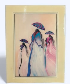 "Ladies Choice" By Bill Rabbit 9"x12" Ceramic Art Tile On Mountable Artboard