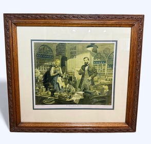 Illustration of Willion Proctor, Jr (1817-1872) By Dean Cornwall, "The Father of American Pharmacy"