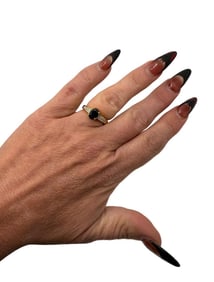 Gold & Genuine Sapphire and Diamond Ring SIZE 7