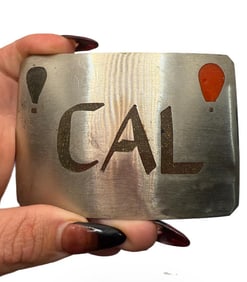 Large Western Personalized Belt Buckle Resin Stainless Steel CAL