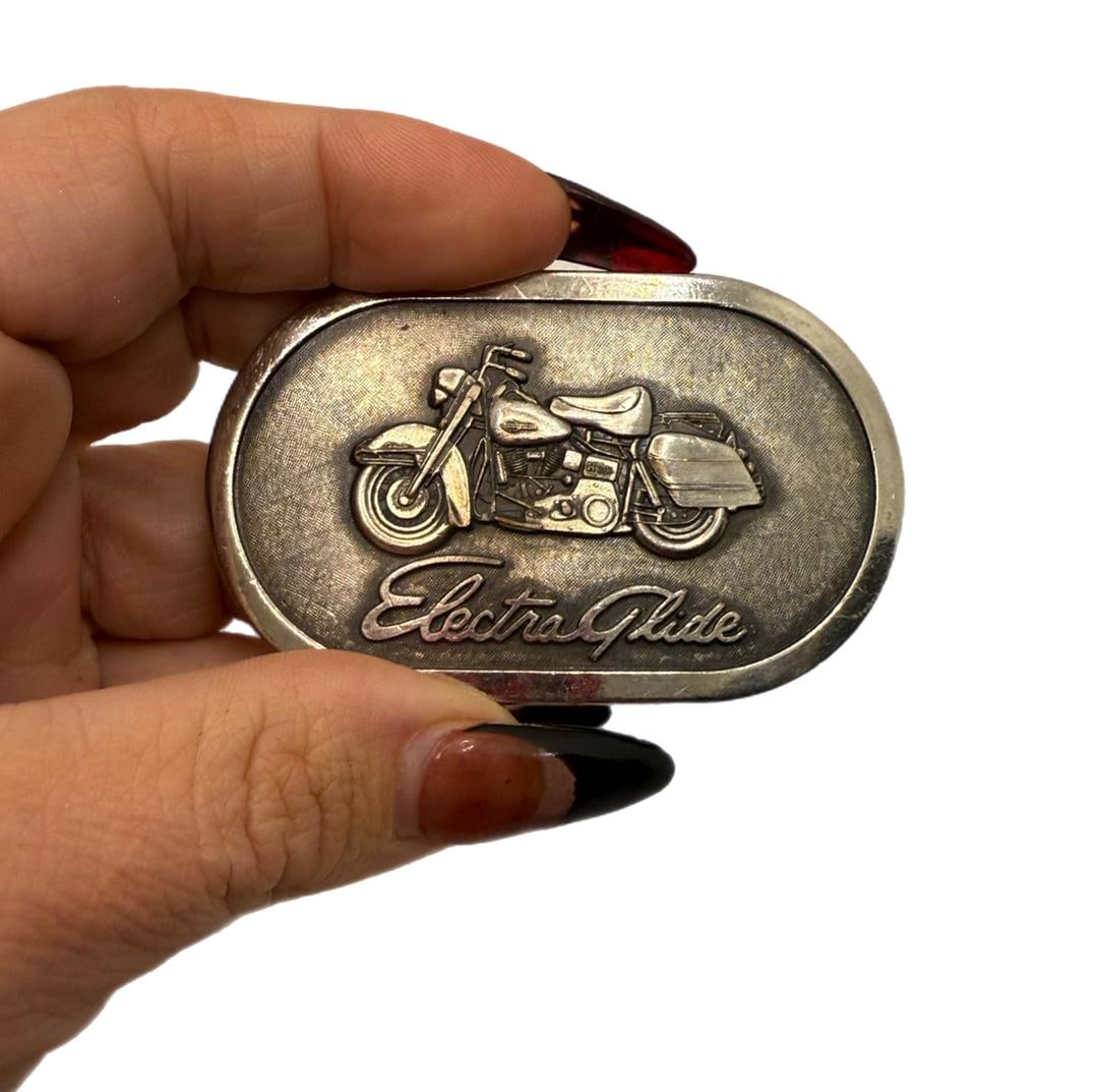 Vintage Harley Davidson Electraglide Belt Buckle 1960s Small: 54 Vintage Harley Davidson Electraglide Belt Buckle 1960s Small
