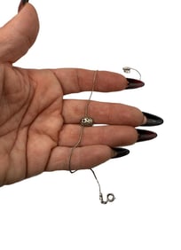 Bracelet with Sterling Silver 925 Charm 10" Unmarked Silver Bracelet; 2 GRAMS