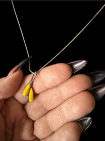 Butterscotch Baltic Amber Pendant Set in Sterling Silver on an 18" Sterling Silver Snake Chain