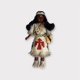Vintage Genuine Native American Carlson Doll With Original Tag 12-12 Mandan Princess