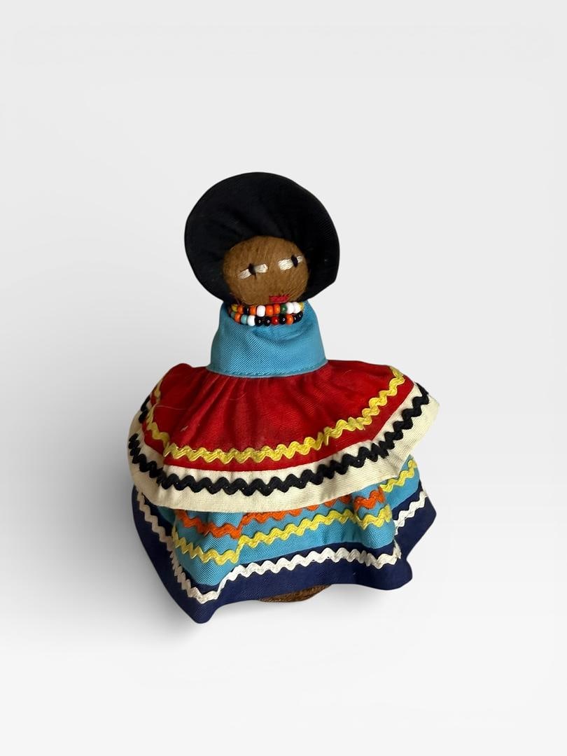 Vintage Native American Doll, Seminole Indian Palmetto Fiber Figure 1970s (1 of 5)