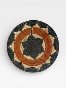 Vintage Navajo Wedding Basket Woven MCM 20th Century Measures 14" Across 3" Depth