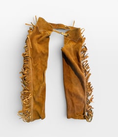 TR Leathersmith Custom Handmade Vintage Fringe Childs Chaps Size 12