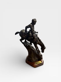 "Mountain Man" by Frederic Remington Bronze Sculpture Chesapeake Reproductions Inc Wood Base