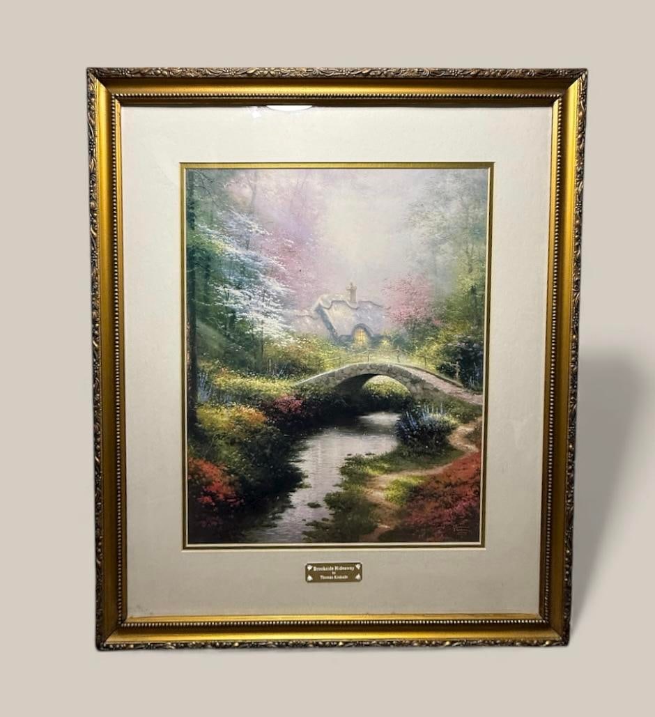 Brookside Hideaway By Thomas Kinkade Limited Edition Lithograph 1600/3850 COA Museum Quality (1 of 8)