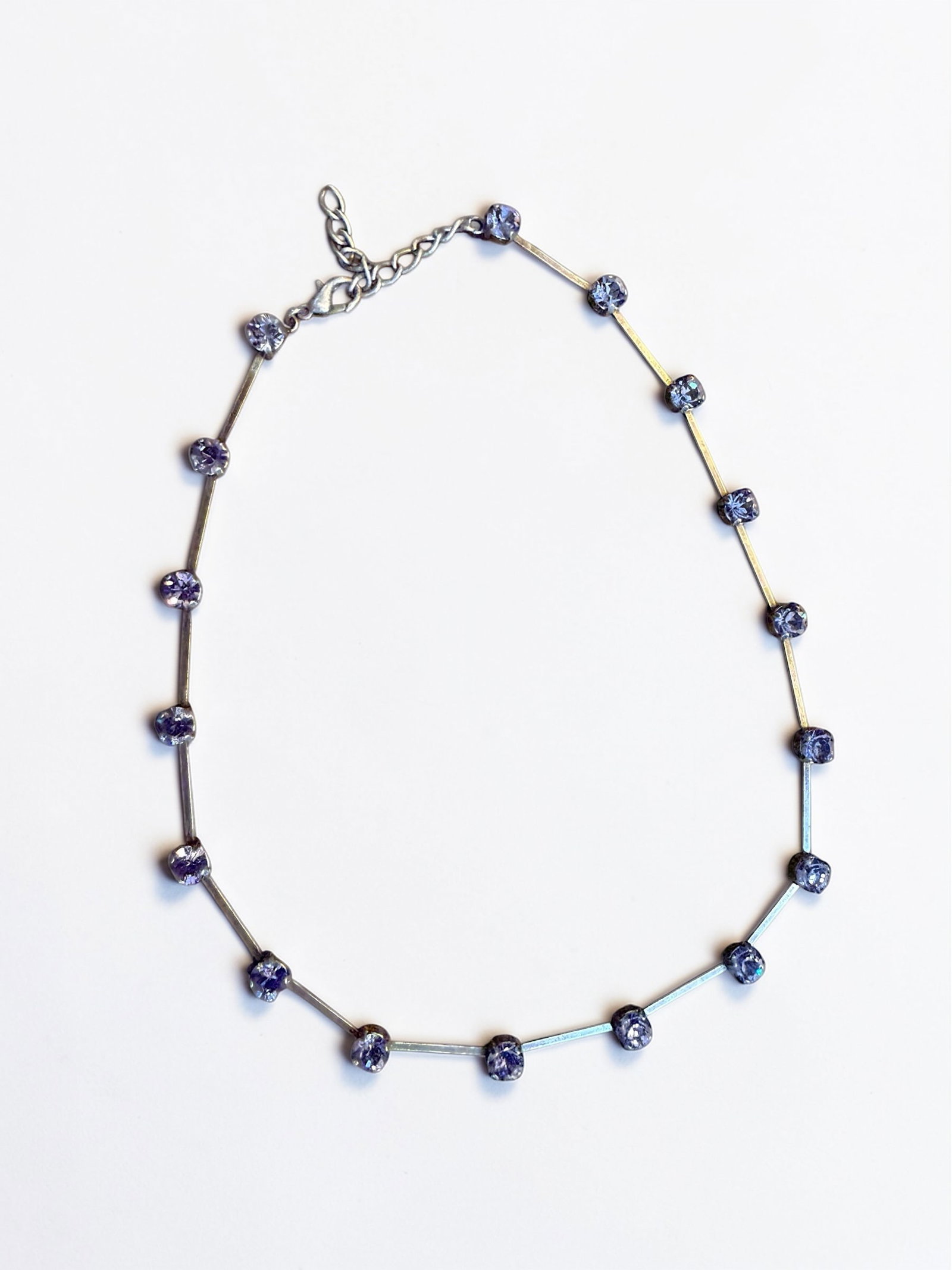 Vintage Petra Kupfer Swarovski Crystal Necklace and Earring Set Purple Crystals 16” Designer (1 of 6)