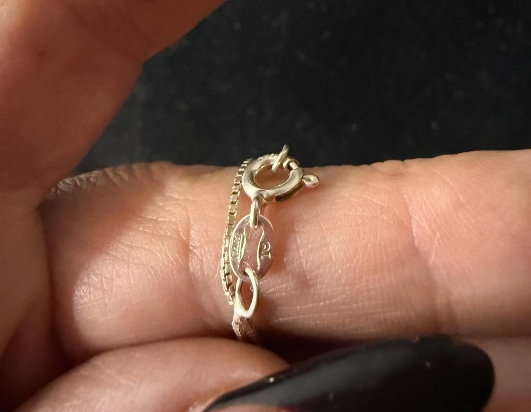 Vintage Sterling Silver & Turquoise Mosaic Navajo Bird Pendant 8cm Necklace on Sterling Box Chain - 6