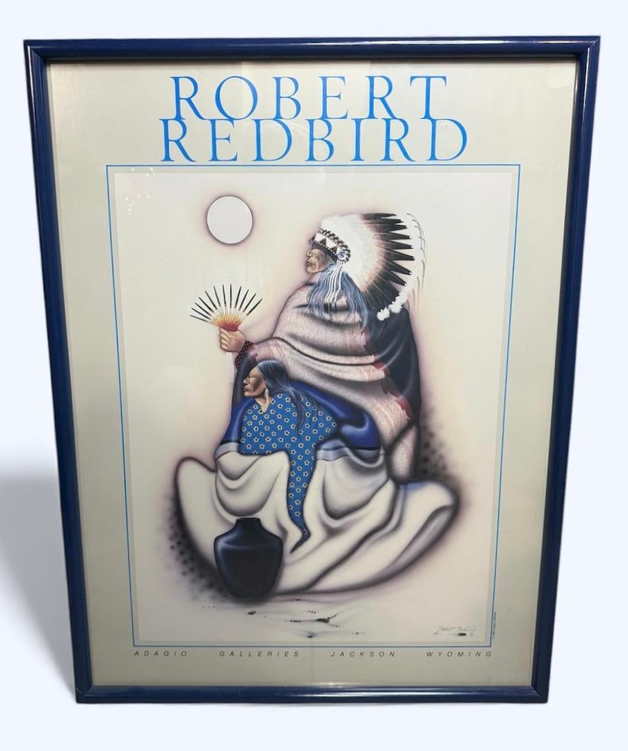 Robert Redbird Adagio Galleries Framed Poster 1985 Professionally Framed 29.5"x23" (1 of 7)